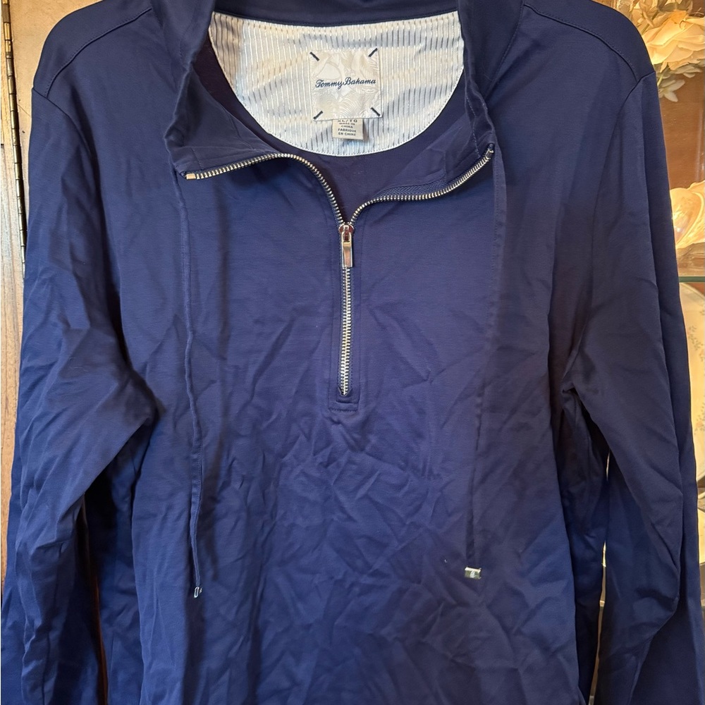 Tommy Bahama Navy Quarter-Zip Pullover